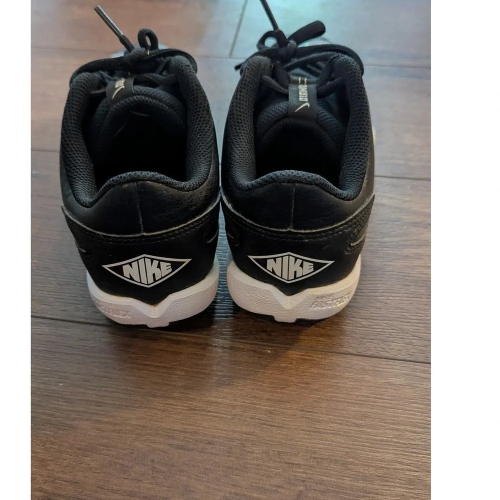 Nike Alpha Huarache 4 Keystone Kids Baseball Cleats Black White IQ1048-001 5.5Y